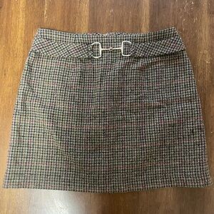 VINTAGE Kathy Ireland Houndstooth Plaid Mini Skirt SZ 9/10